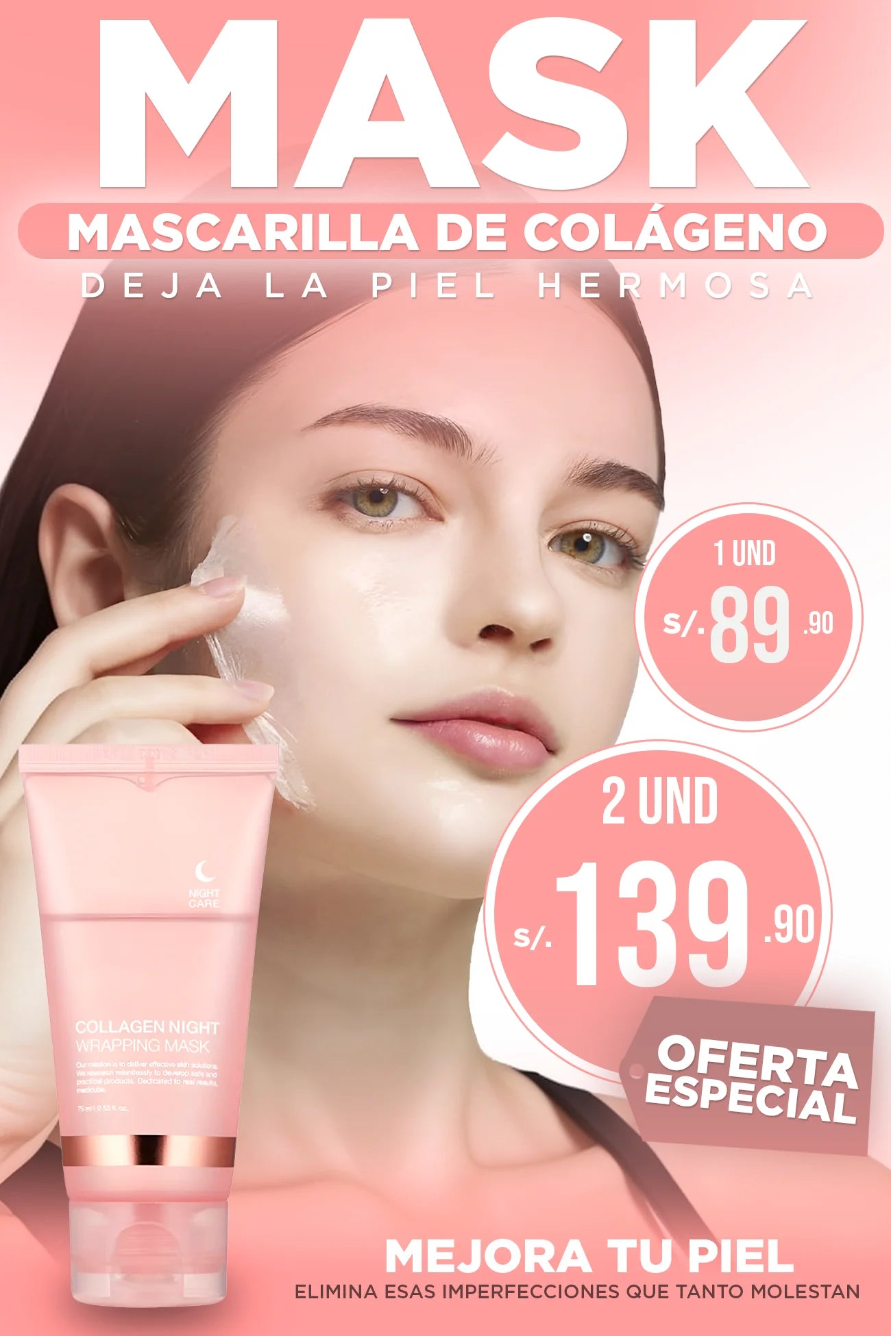 Medi Cube™ Mascarilla Facial de Collageno